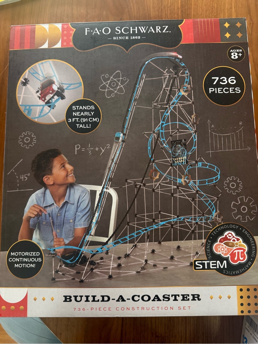 FAO Schwarz Build-A-Coaster Kids Construction Set - Blue & Black